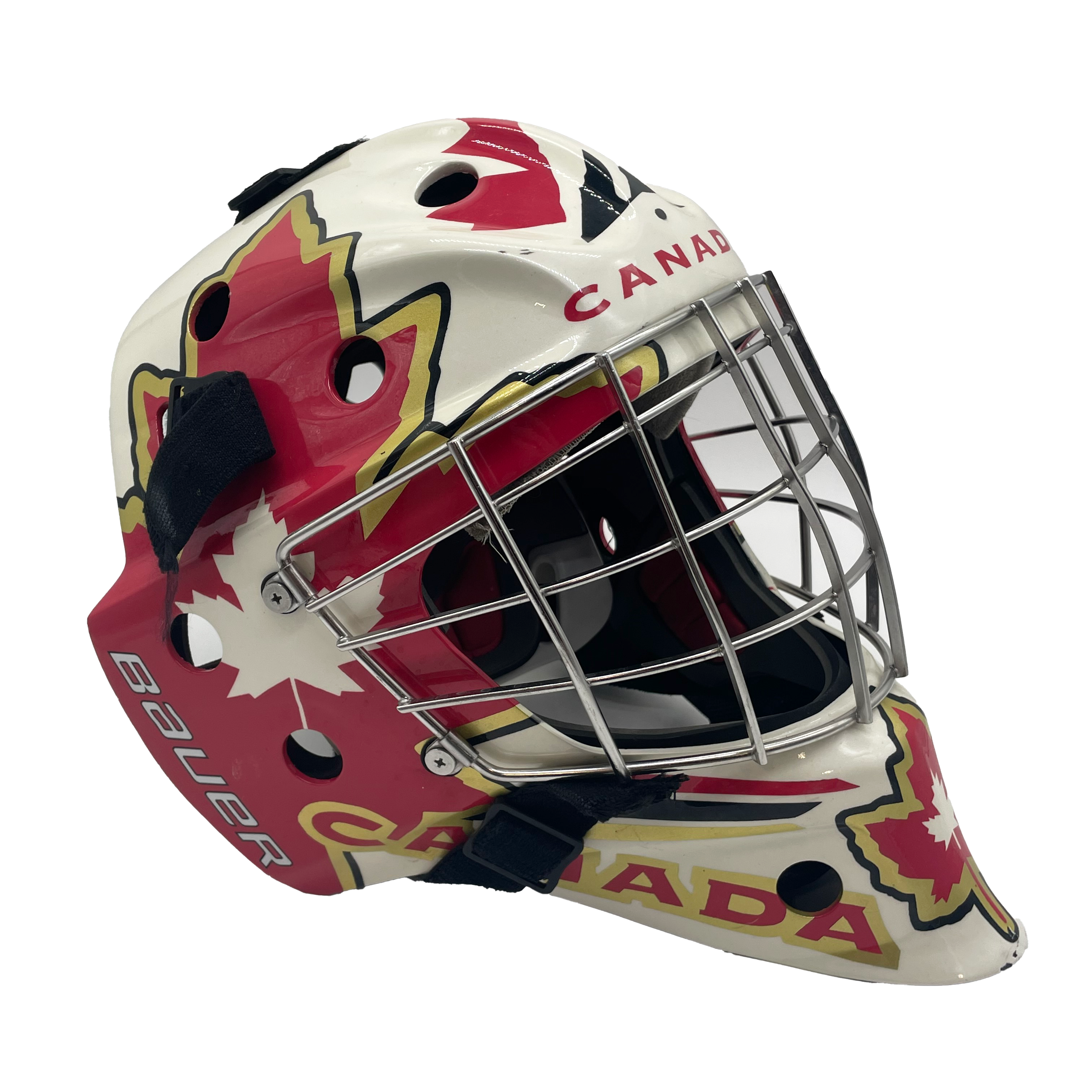 Casque de gardien de but Bauer NME7 d'occasion *Graphique Équipe Canada*